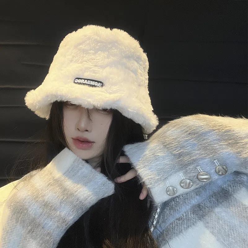 Fisherman's Hat Women's Short Versatile Autumn and Winter Warm Keeping Short Versatile Bucket Hat