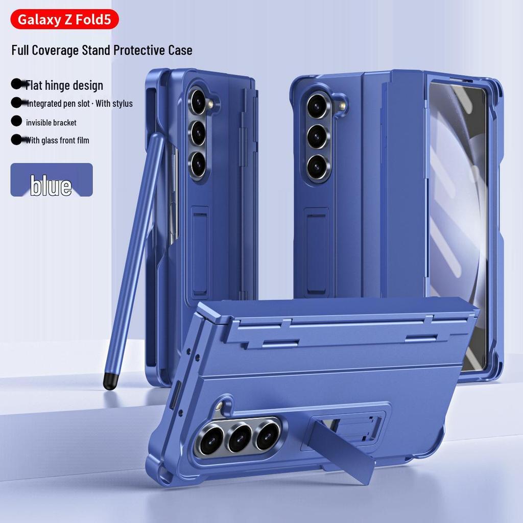 Compatible Samsung Z Fold 8 Protective Case with Film, Pen Holder, and Full Hinge Coverage