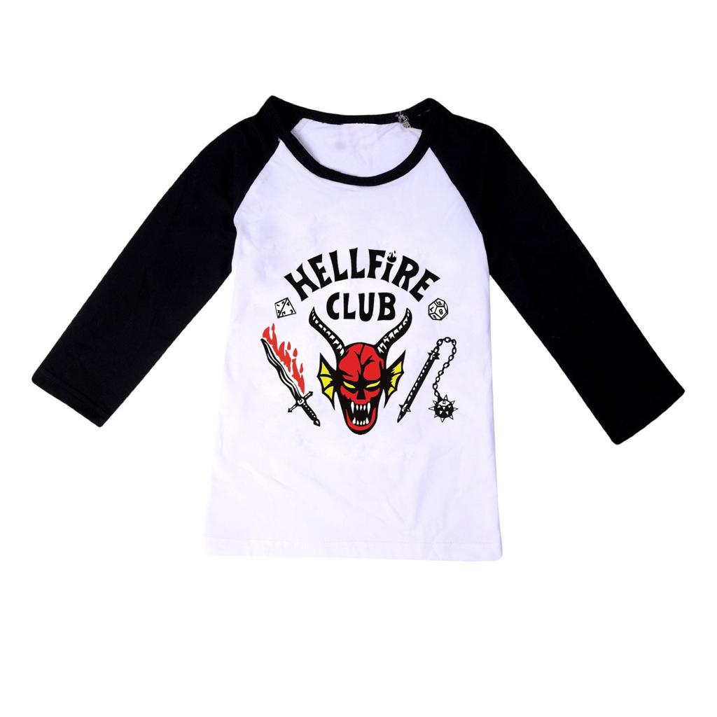 Kids Stranger Things Printed T-Shirt Boys Girls Hellfire Printing Top