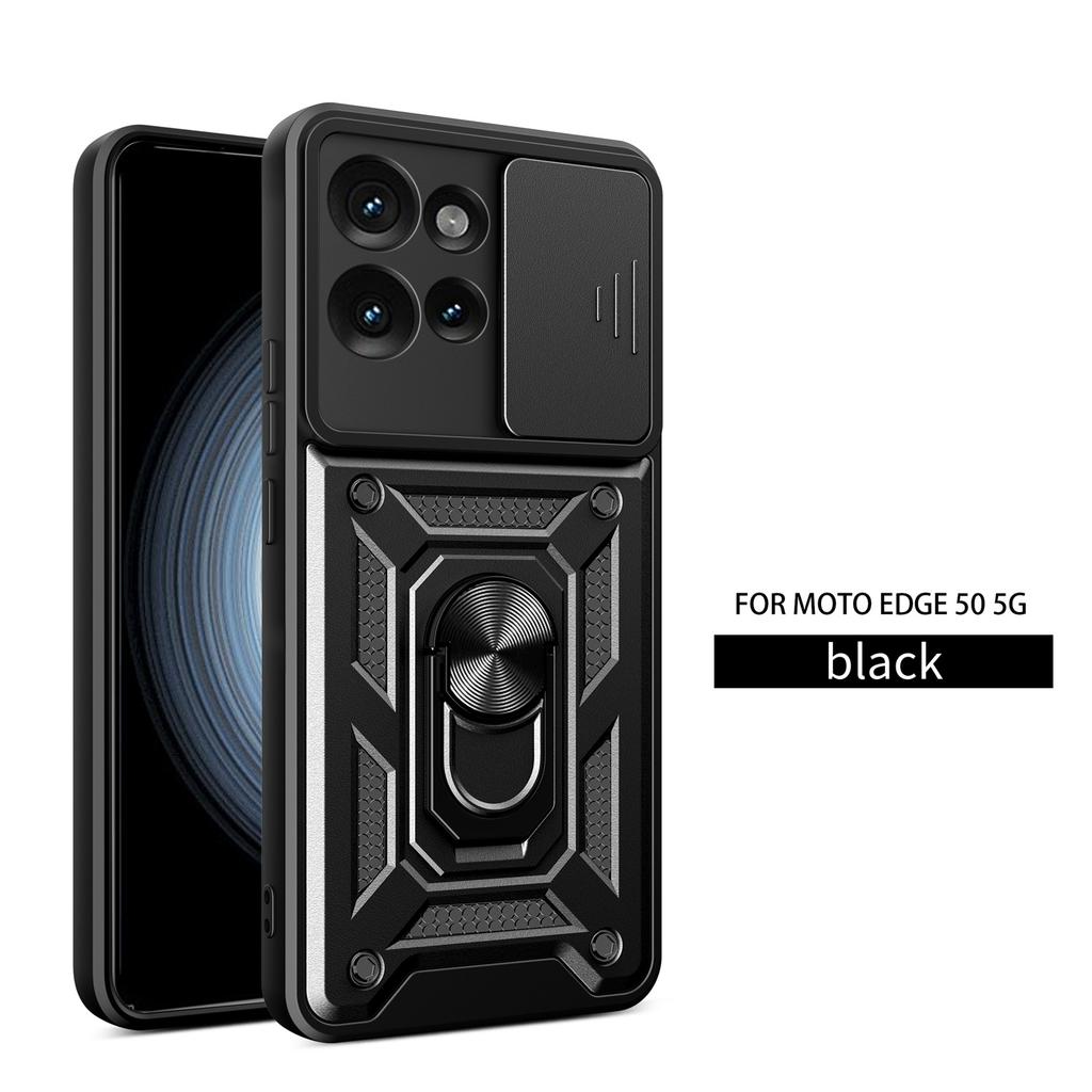 Armor Shockproof Magnetic Holder Ring Back Cover For Motorola Moto EDGE 50 Case Camera Lens Protective For Moto Edge 50 Cases