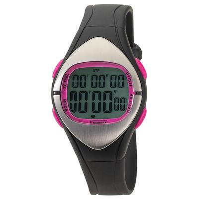 Ceas Digital CREPHA Caracteristici ritm cardiac, calorii, T-SPORTS, rată, timp, contor, multifuncțional, rezistent la apă (10 ATM), femei, roz,