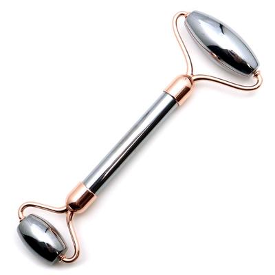 [GOLD STONE] Terahertz Stone Face Roller for Facial Beauty, Small Face, Face Massage, Health, Beauty, Part Color: Pink Gold