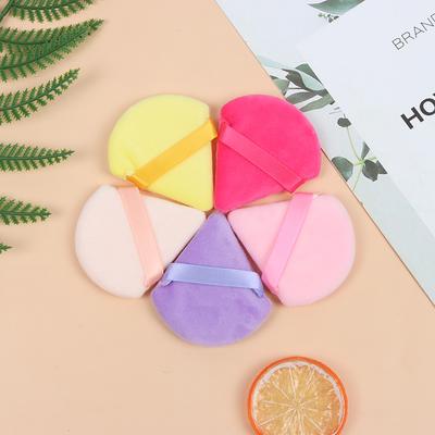 Houppette Cosmétique Triangle Velours Fond de Teint Mini Éponges de Maquillage Houppettes Outil de Maquillage