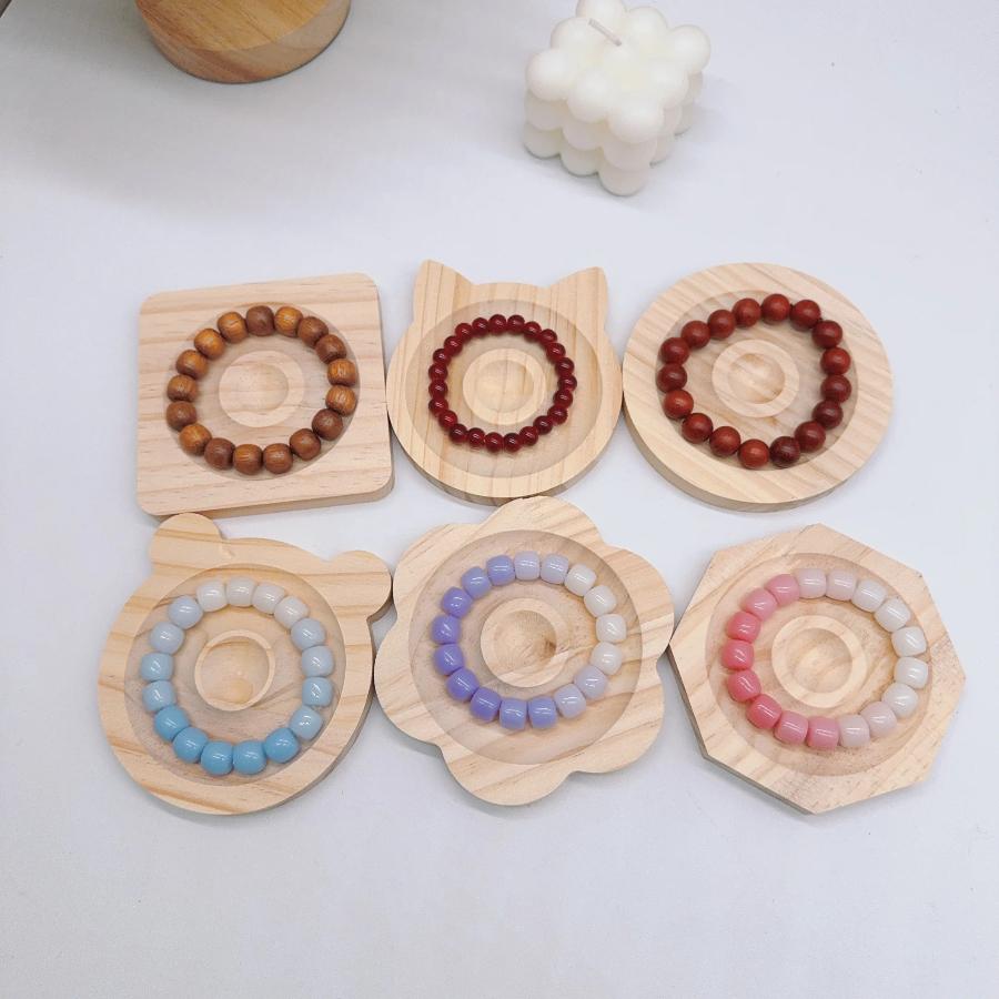 DIY Wooden Beading Design Board Suitable For Jewelry Making Bracelets Necklace Craft Tray Practical Display Bangle Handmade Tool