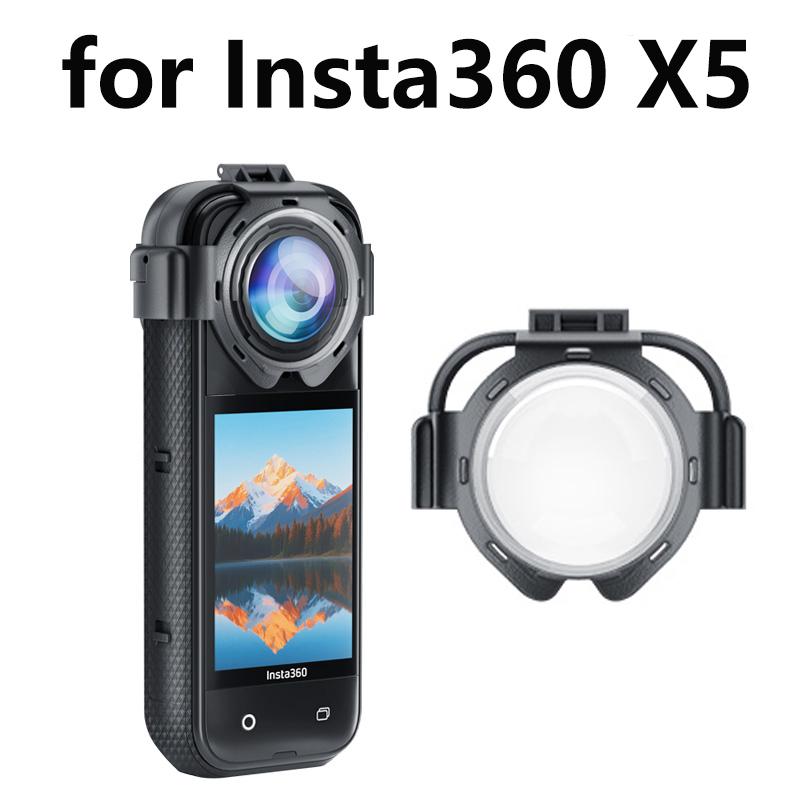 Upgrade Lens Guard for Insta360 X5 Optical Glass Lens Protective Cover for Insta 360 X5 Removable Anti-Scratch Accessories