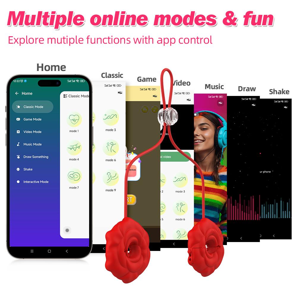 App Remote Control Nipple Vibrator for Women Clitoral Stimulation Breast Massage Clamps Masturbator Sex Toy for Women Adult18+