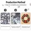 Christmas Pearl Painting Kit Handmade DIY Christmas Wreath Poinsettia Home Decoration Painting