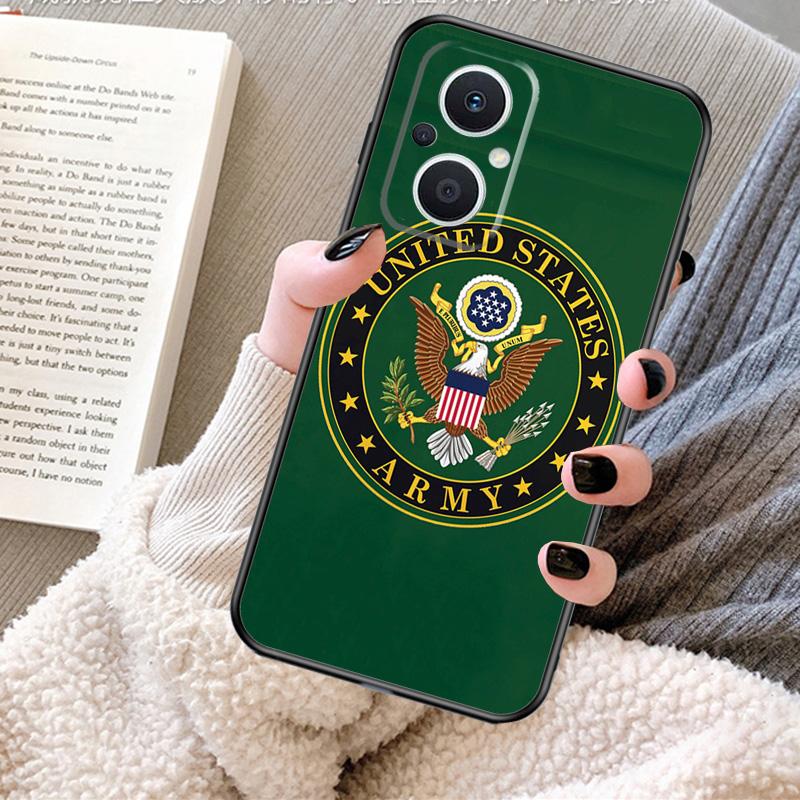 U.S Army Flag Case For OPPO Reno 11F 11 12 13 F 8T 7 8 10 Pro OPPO Find X8 X6 Pro X3 X5 Lite Cover Fundas