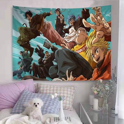 SSakamoto Days Anime Printed Large Wall Tapestry Indian Buddha Wall Decoration Witchcraft Bohemian Hippie Decor Blanket