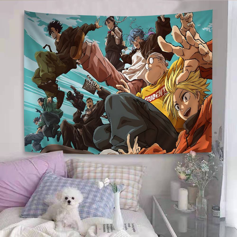 SSakamoto Days Anime Printed Large Wall Tapestry Indian Buddha Wall Decoration Witchcraft Bohemian Hippie Decor Blanket