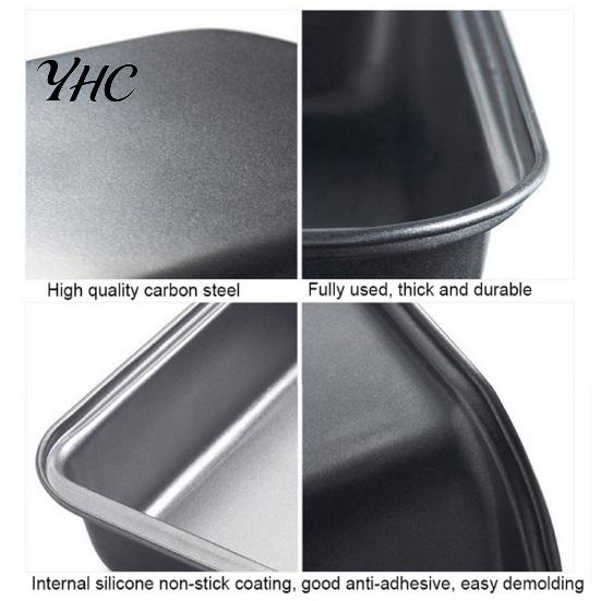 Cooking Baking Pan Non-stick Convenient Black Carbon Steel Home Cake Loaf for Chocolate Brownies