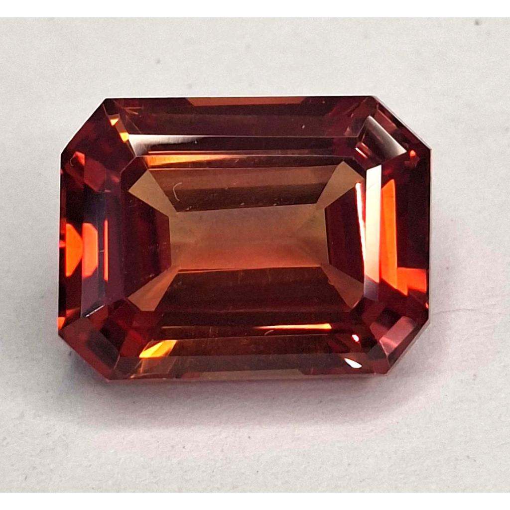 Mexican Fire Opal Natural 19-21 Ct Emerald Cut Stunning Certified Gemstone