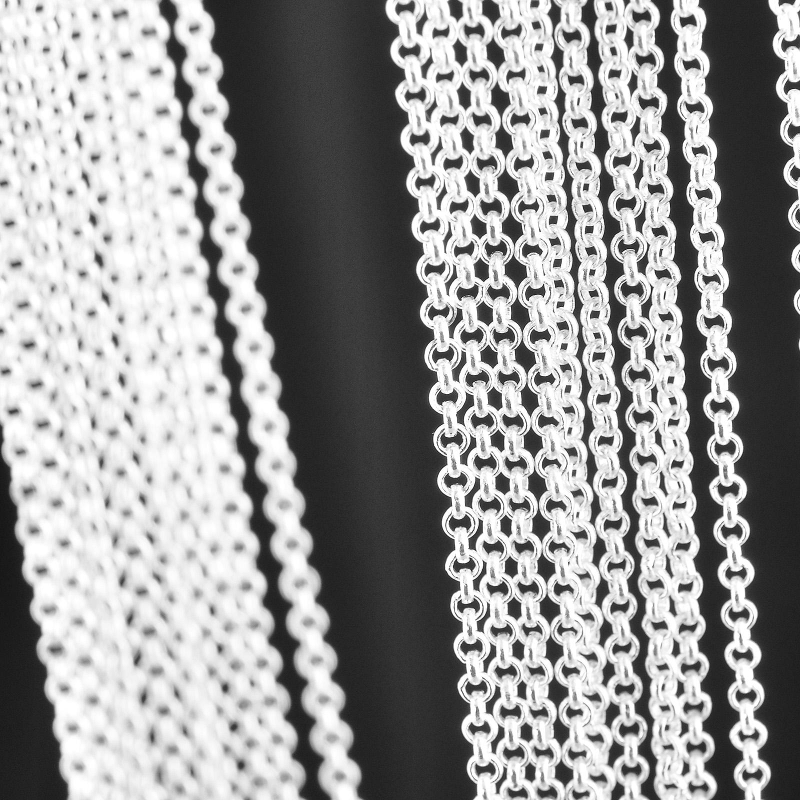 

Hot Wholesale 925 Sterling Silver Necklace Chains With Lobster Clasps Set Fashion Cross Stylish Unisex Chains Jewelry 16 inch
