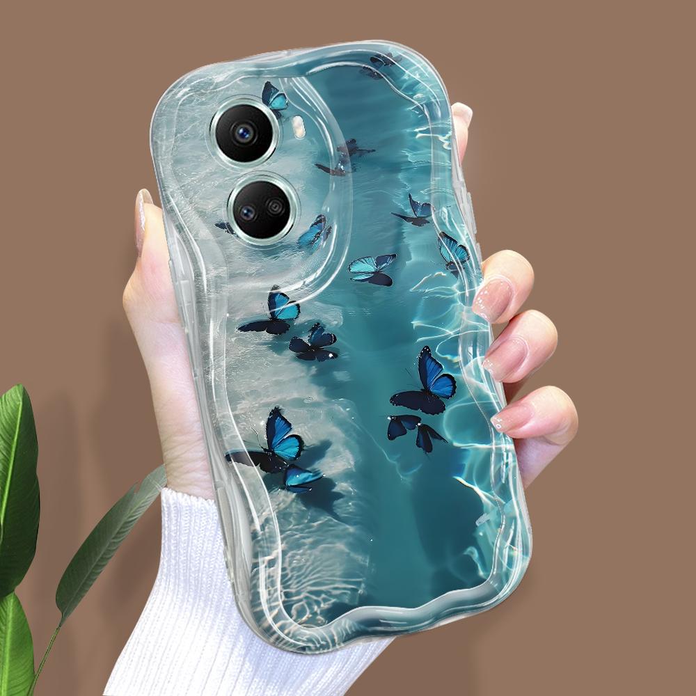 For Honor 90Lite X6B X8 Infinix Hot 30 40i 40Pro Smart8 Vivo V27 V29e V30e Moto G84 Fashion Girl Cream Texture Soft Silicone Full Lens Protect Casing