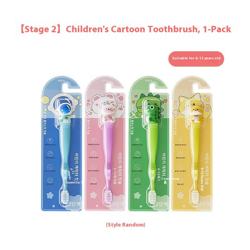 

Children s cartoon animal modeling baby toddler toothbrush gum protection bundle small head 0-3-5 years old drop plastic