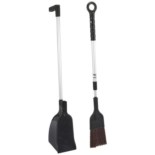 Yamato Chemical Broom and Dustpan Set, Hacky Black
