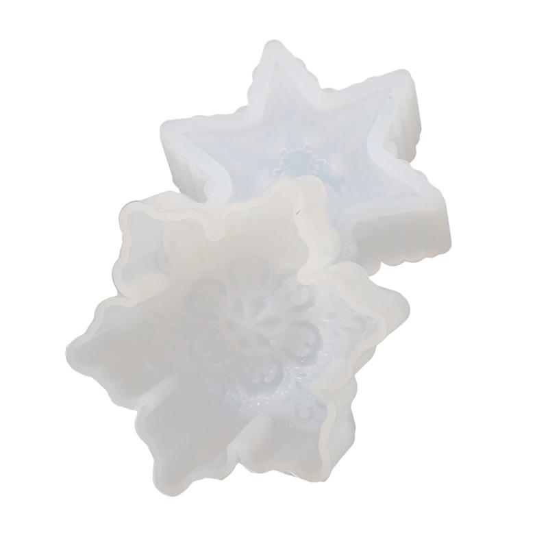 1PC DIY Snowflake Resin Crystal Drip Mold Silicone Casting Mold Christmas Ornaments Drip Molds
