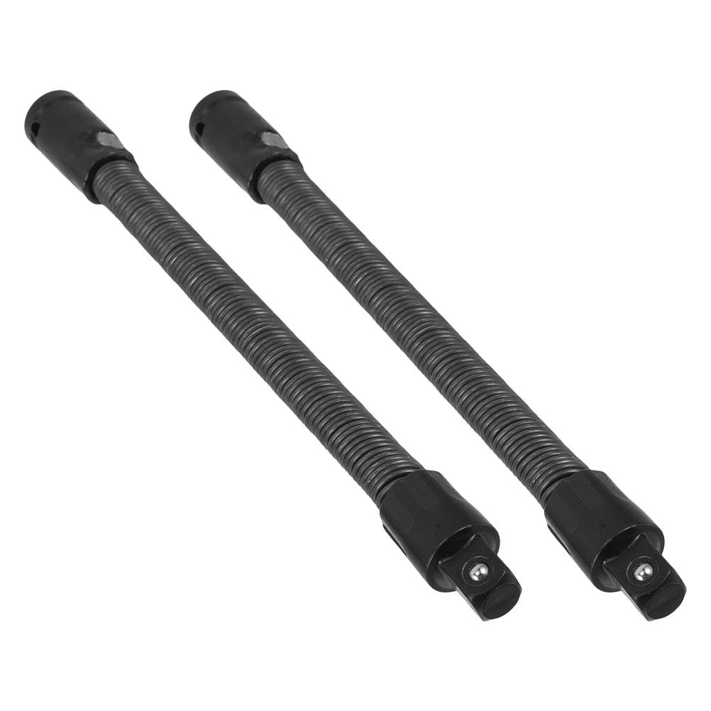 2pcs Metal Socket Extension Rod For Wrench And Socket Flexible Wrench Extender Wrench Sleeve Extension Rod Wrench Extender Bar