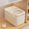 Household Rice Bucket with Measuring Cup Large Capacity Airtight Rice Storage Container with Push-Pull Seal Cover Moisture And Insect
