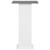 VidaXL Table de bar Blanc et gris anthracite 60x60x110 cm
