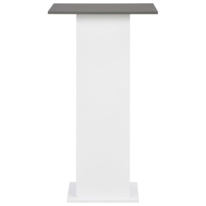 VidaXL Table de bar Blanc et gris anthracite 60x60x110 cm