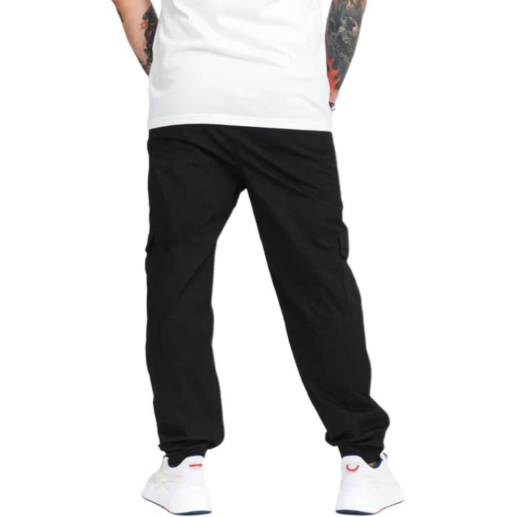 Puma Multi-Pocket Logo Patch Loose Straight-Leg Sweatpants Men Bottoms Black 537425-01