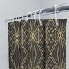 Art Deco Shower Curtain Gold Black Geometric Design For Bathroom Decor Unique Home Accessories Online Shopping For Kitchen Towel