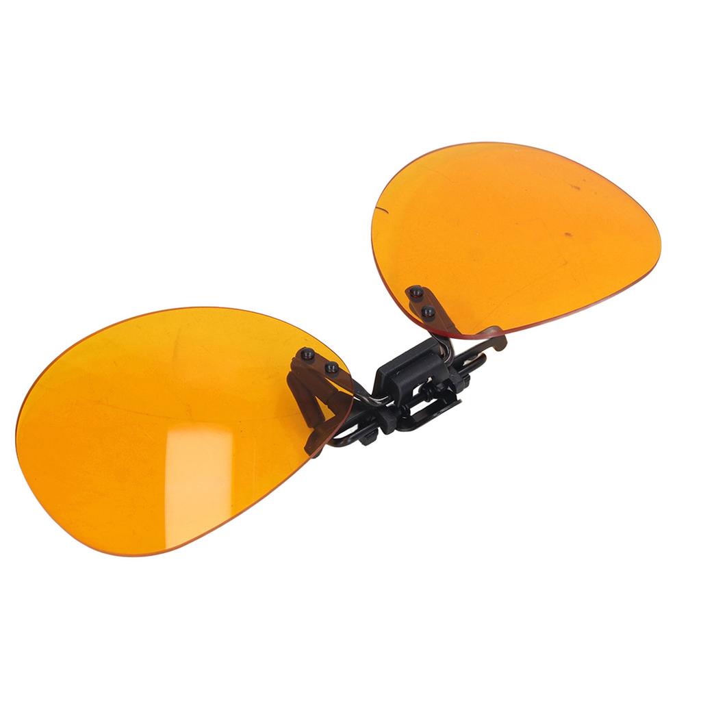 Clip On Glasses UV Protection Blue Light Blocking Rimless Glasses 180 Degree Vertical Flip Orange