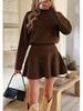 Seventeen Colors Slim Fit Half High Collar Knit Dress in Five Sizes