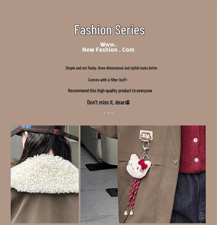 Girls' Quilted Coat - 2025 Autumn/Winter Trendy Thickened Cotton Jacket for Big Children