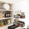 Spice Rack Organizer Wall Mount 10" Hanging Black Spice Organizer Shelf Farmhouse Seasoning Organizer Space Shelves Holder for