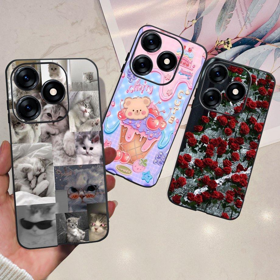 For Tecno Spark 10 10c 10 Pro Phone Case Spark10 KI5k KI5m KI5q KI7 Back Cover Soft Transparent TPU Slim Funda Dragon Astronaut
