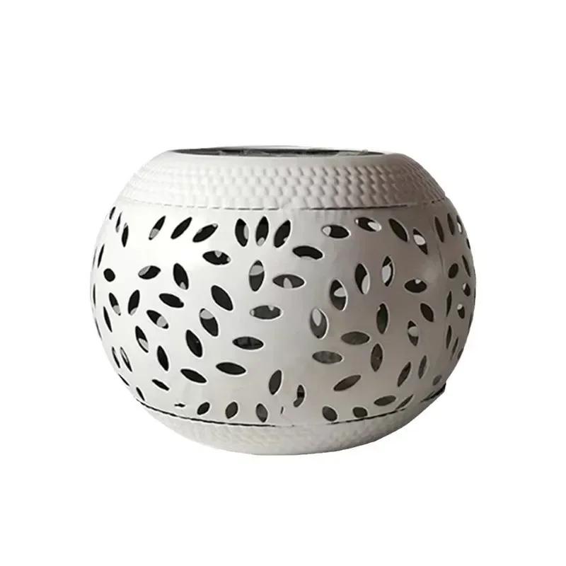 Outdoor Waterproof Metal Garden Projector Lamp Solar Table Lights Retro Gardening Lawn Atmosphere Lamp Decorative Landscape Lamp