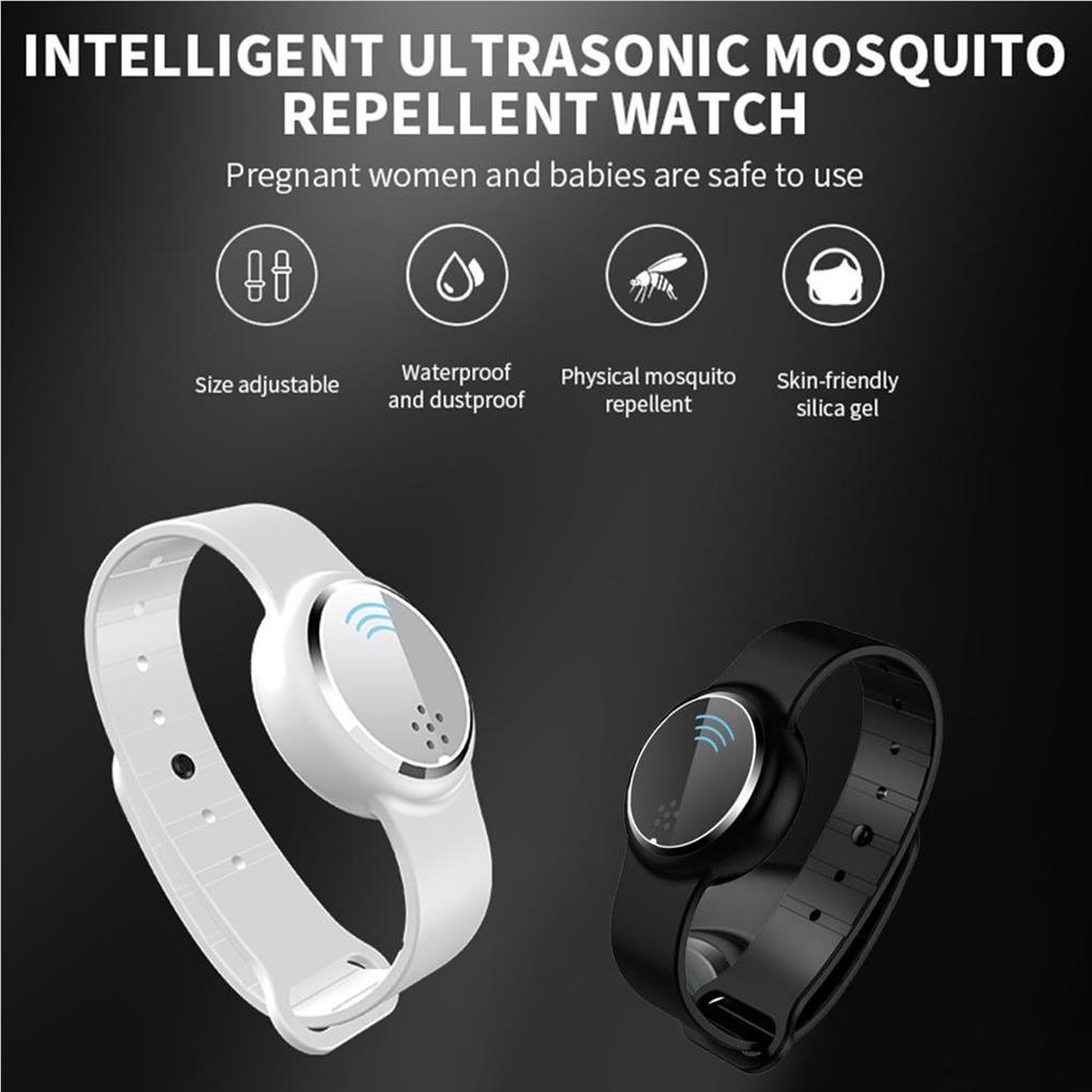 Silicone Mosquito Repellent Wristband Ultrasonic USB Charging Waterproof Electronic Bracelet Outdoor Anti-Mosquito Watch