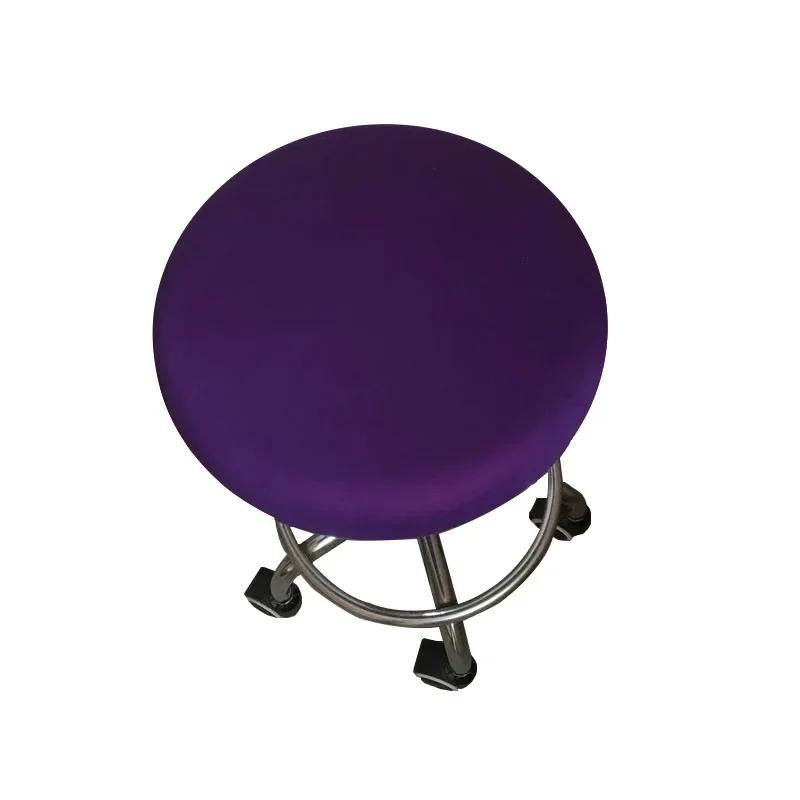 Round Chair Cover Bar Stool Elastic Seat Cover Household Protection Chair Slipcover Dining Office Chair Anti-Dirty Seat Covers