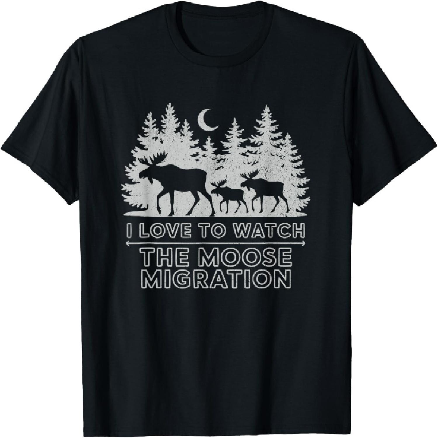 Moose Migration I Love to Watch the Moose Migration Nature T-Shirt XXXXXL разноцветный