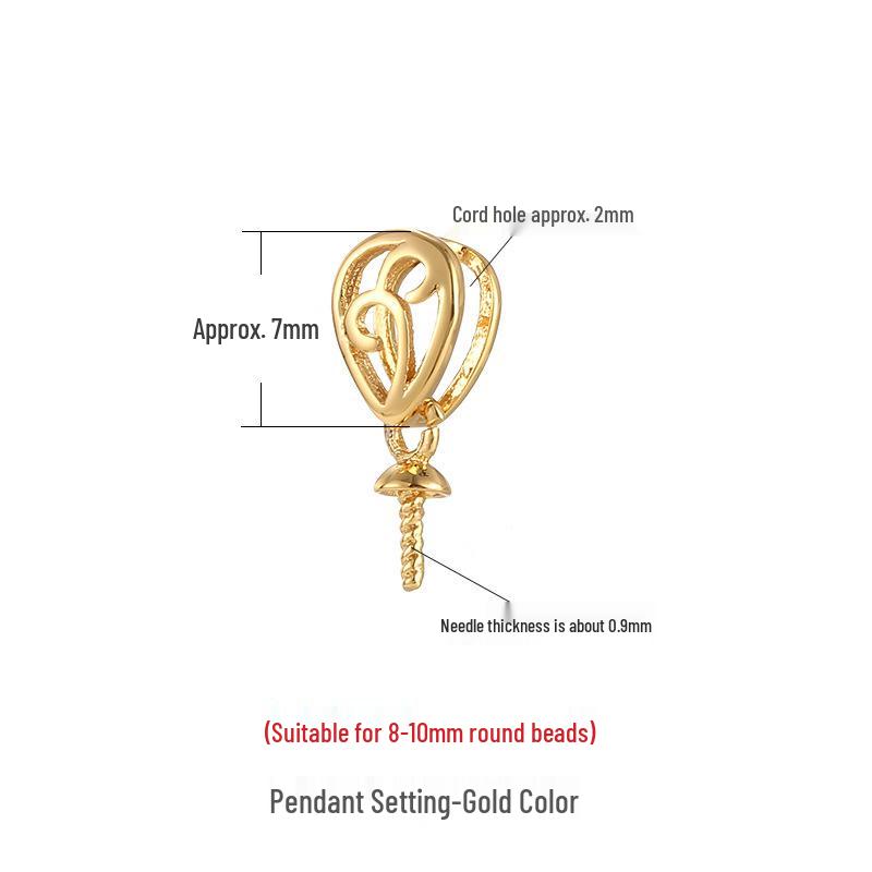 Elegant 18K Pendant Bail for DIY Pearl or Jade Necklaces