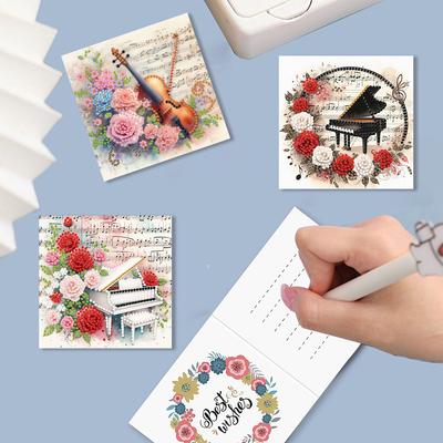 6 ks DIY Sady přání s diamantovou malbou Kamínkové diamantové umění Mozaikové pohlednice k narozeninám Dni díkůvzdání a svátkům