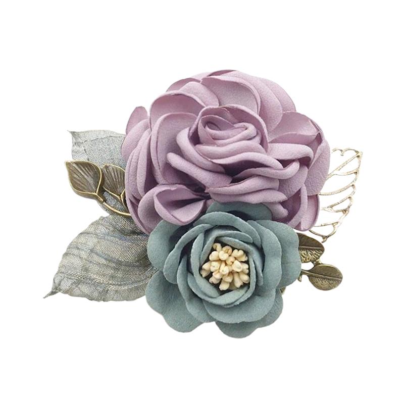 Elegant Korean Fabric Flower Brooch: A Versatile Accessory For Professional And Casual Wear