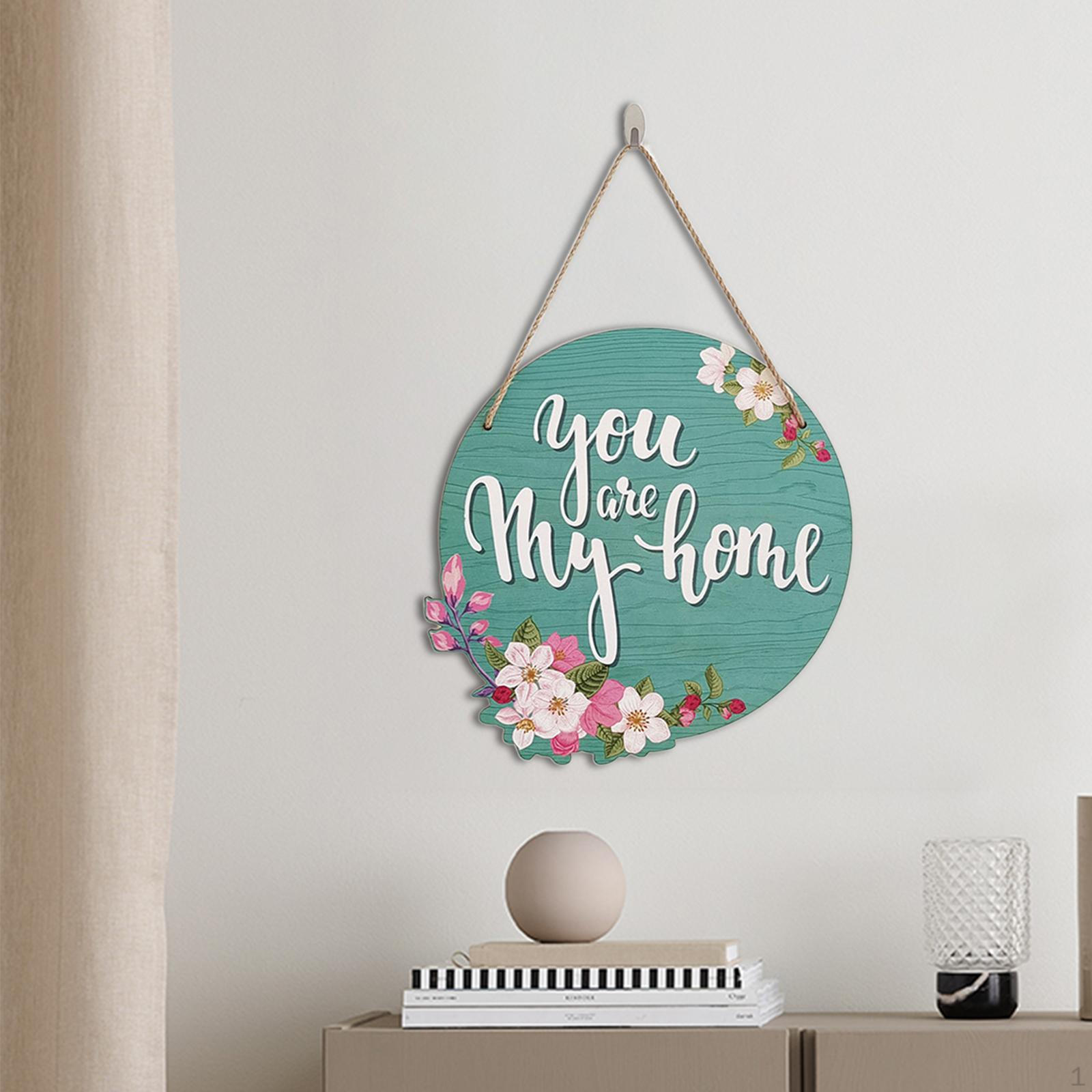 

Приветственный знак для входной двери, крыльца фермерского дома, круглой деревянной подвески в деревенском стиле