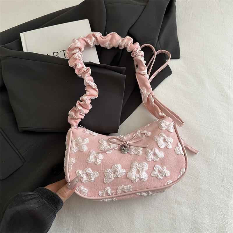 Summer new fashion women's pleated dumpling bag casual student shoulder bag commuter messenger bag tide