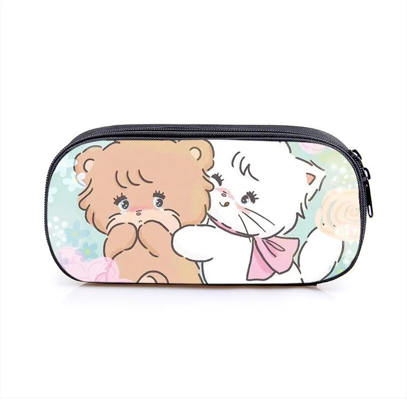 Mikko Pencil Bag Anime Pencil Cases Canvas Kawaii Stationery Box Children's Office Student School Supplies Stationary