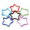 10Pcs Multicolor Pentagram Star Carabiner Buckle Aluminum Alloy Carabiner Hook Clips DIY Accessories for Keychain Buckle for Camping Hiking
