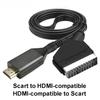 Scart To HDMI-compatible & HDMI-compatible To Scart Cable Converter 1080P Adapter Video Audio AUF HDTV PC DVD Game Accessories