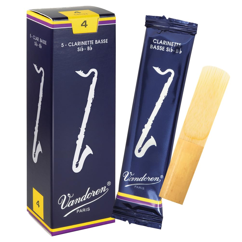 Vandoren Bass Clarinet Reeds Traditional Strength 4 (5 Pack)