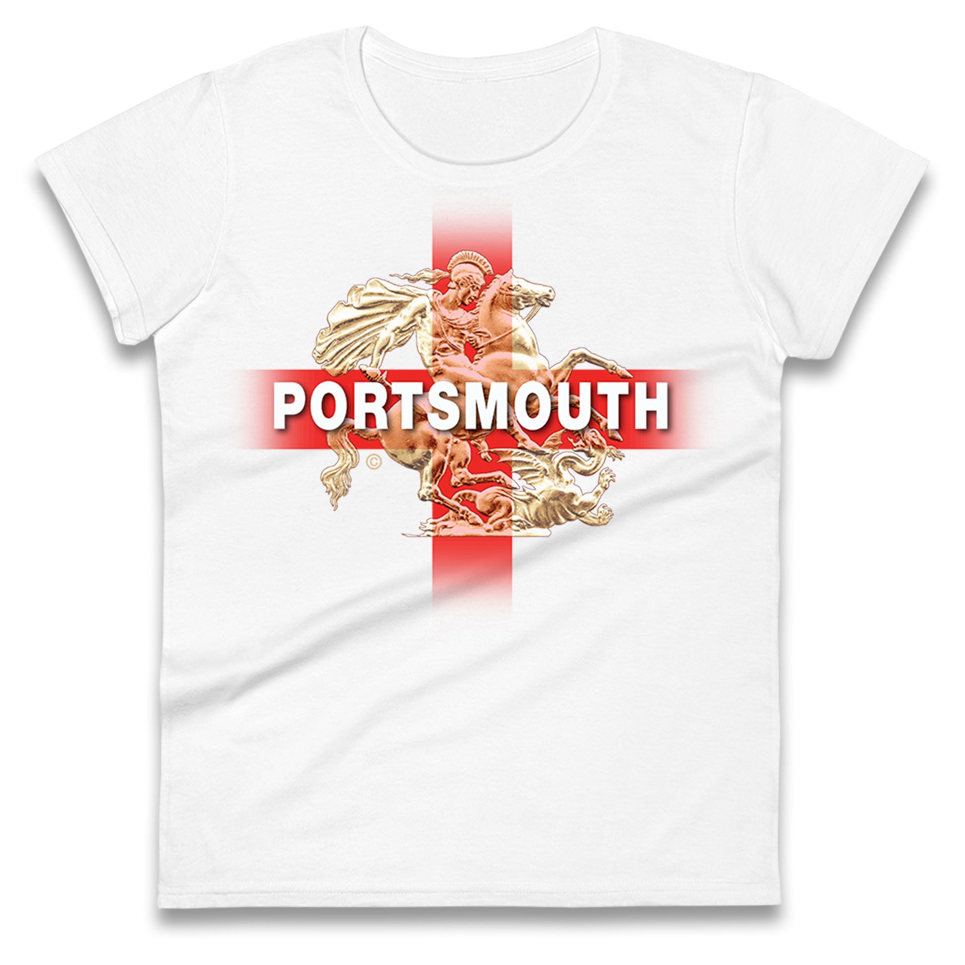 

Portsmouth St George & The Dragon Womens Tee T Shirt Mens Tops Unisex Top S