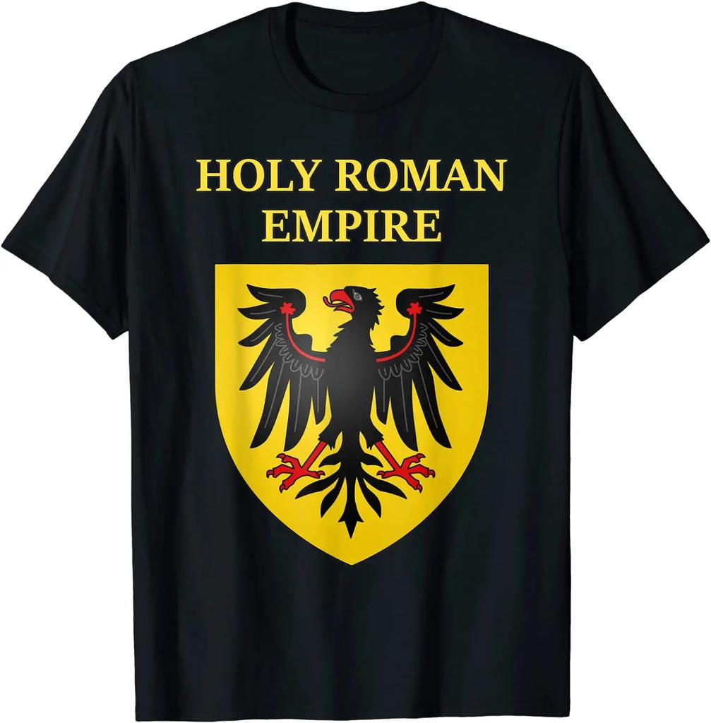 Holy RoUnisex Empire Imperial Coat of Arms T Shirt High Quality Cotton Large Sizes Breathable Top Loose Casual T Shirt S3XL