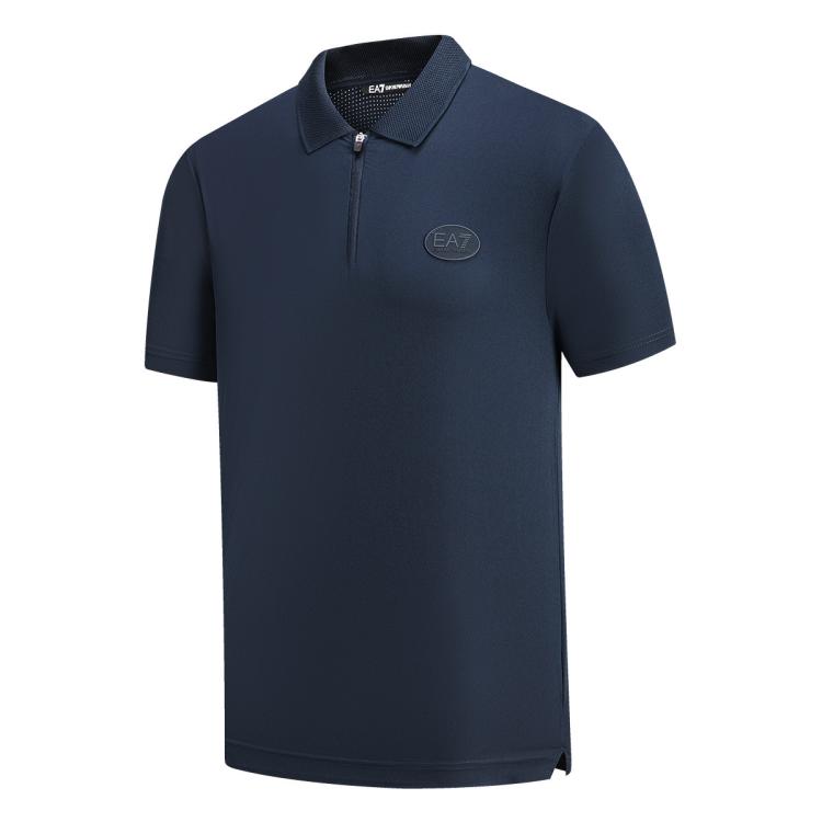 EA7 Armani Mens Half-Zip Breathable Polo Shirt Men Tops 7M001296-AF13137-UB102