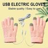 Rękawice Podgrzewane USB, Elektryczne Rękawice Zimowe Damskie Ciepłe Ogrzewanie Dwustronne Pełne Dłonie Rękawice Ładowane przez USB, Do Narciarstwa Pieszych Wędrówek Ciepłe Outdoor G