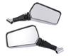 Custom Motorcycle Mirrors and Right with 8mm and 10mm Mounting Screws and Adapters Universal Fit for Super and Other Scooters (Left Set) Included.
